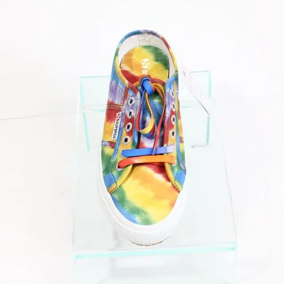 Superga Tie Dye Shoes NEW Women Rainbow Sneakers 8.5 Colorful style 2750 - Picture 6 of 8